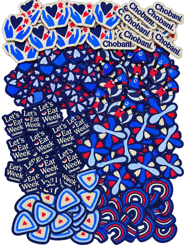 Parches bordados de colores