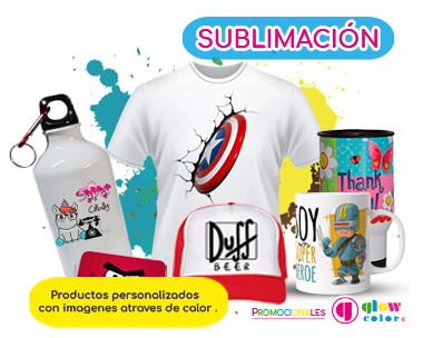 Productos personalizados mediante sublimación