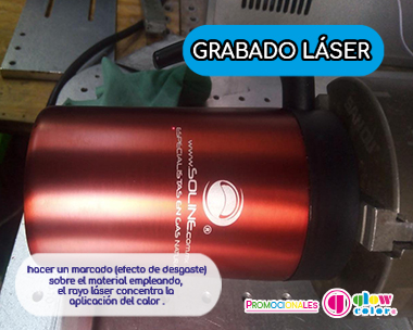 Termos metálicos personalizados con grabado láser